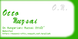 otto muzsai business card